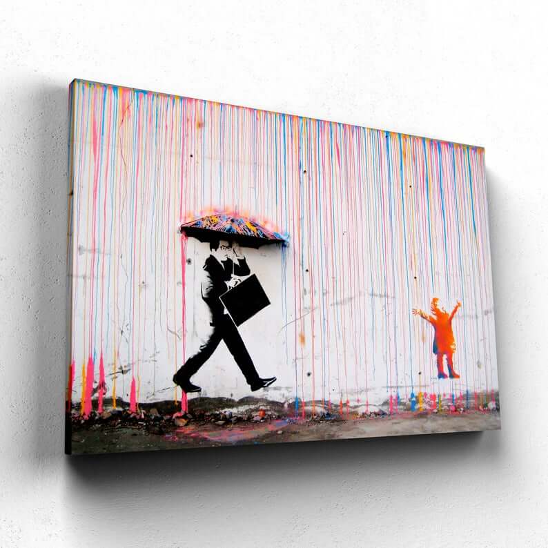 Banksy Canvas Wall Art Banksy I Love Life Boy Canvas 