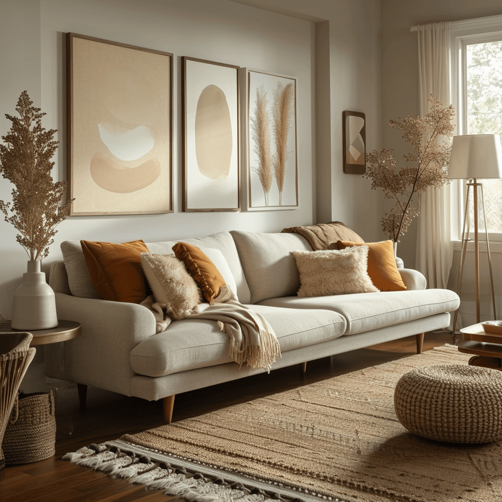 How to Decorate a Beige Couch using Throw Pillows