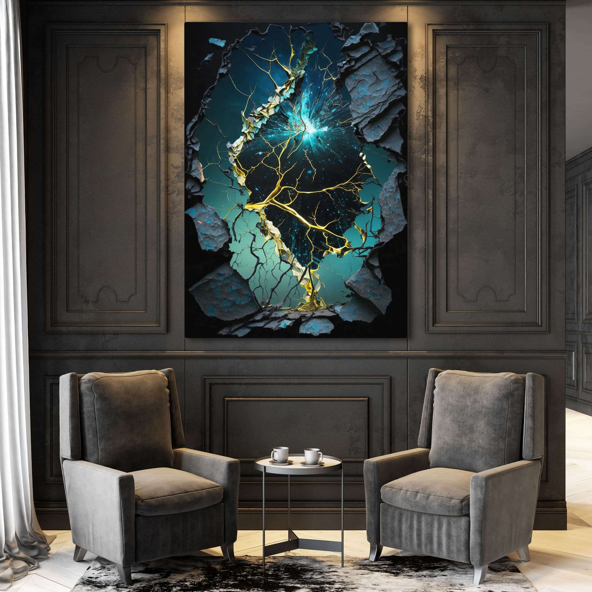 Navy Abstract Wall Art MusaArtGallery™