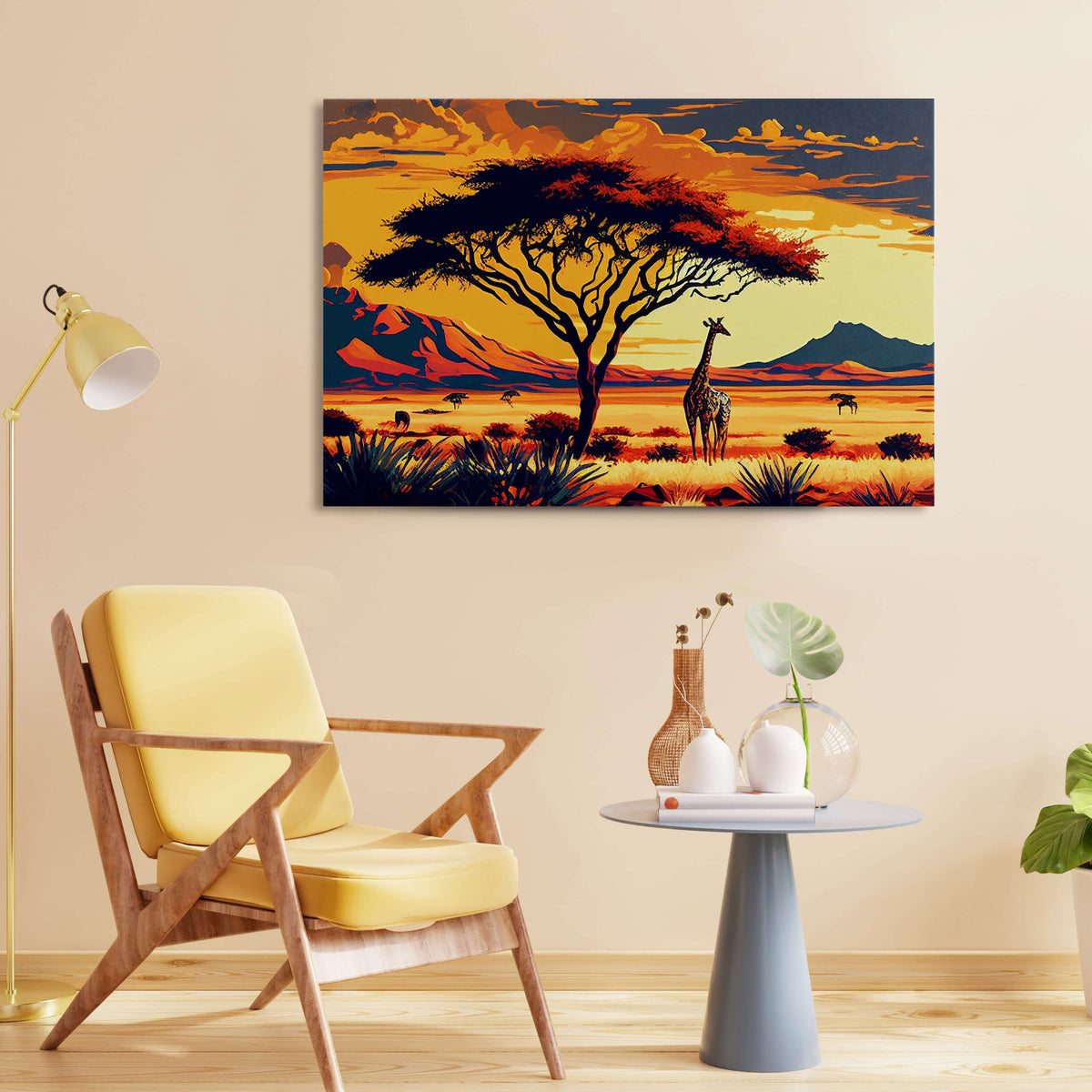 African Sunset Wall Art MusaArtGallery™