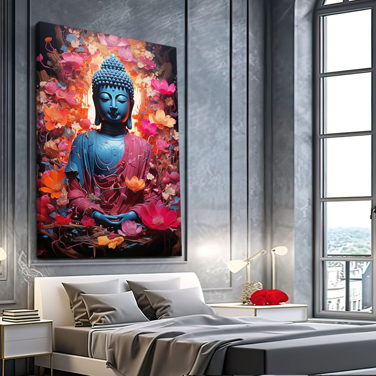 Modern Buddha Wall Decorating Ideas