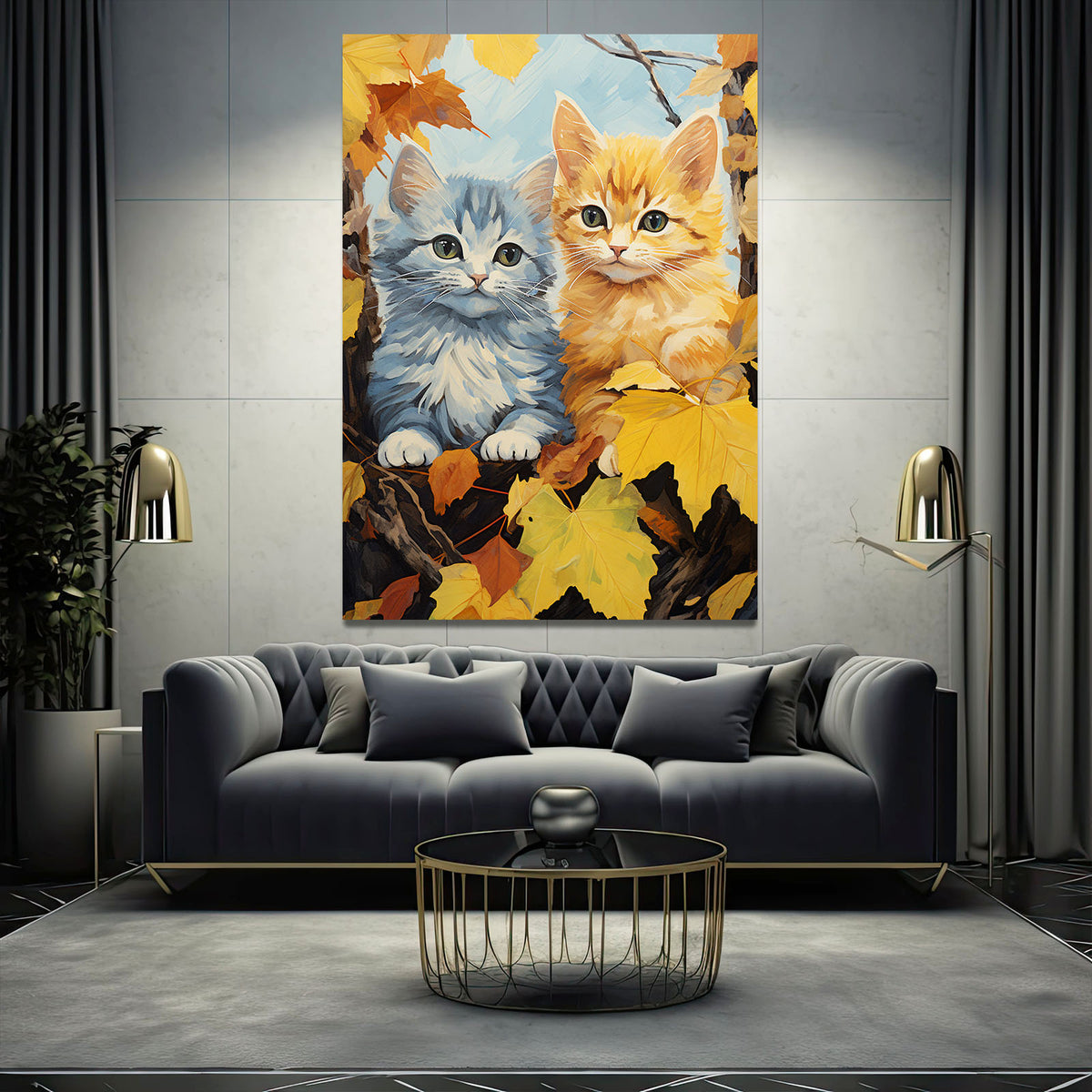 Cute Cat Wall Art MusaArtGallery™