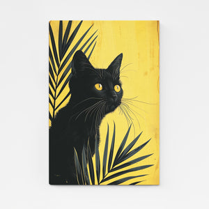Yellow Eye Black Cat Art | MusaArtGallery™