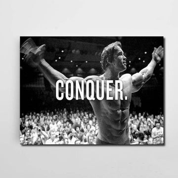 Arnold Conquer Canvas - Motivational Wall Art 