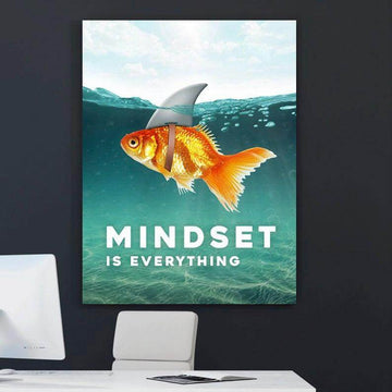 Mindset is everything fish canvas 