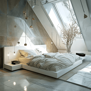 How to Decorate a Bedroom with Slanted Walls ?