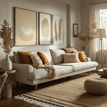 How to Decorate Around a Beige Couch ?