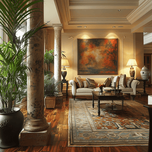 Clever Ways to Disguise or Make the Most of a Pillar in Your Living Room