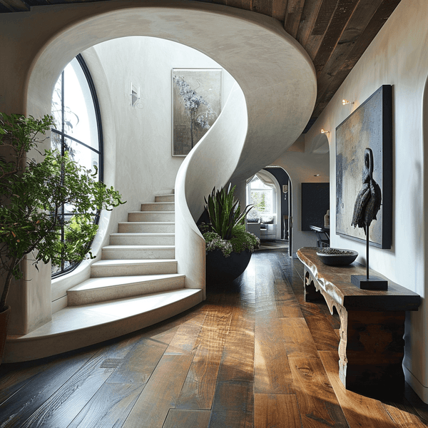 How To Decorate A Curved Wall Entry: Creating A Statement With Art