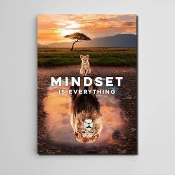 Mindset Is Everything Lion Canvas