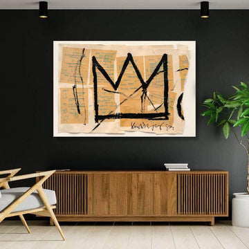 jean michel basquiat crowd canvas 