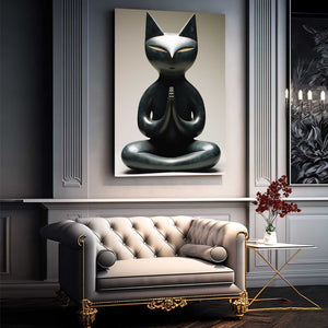 3D Cat Statue Wall Art | MusaArtGallery™