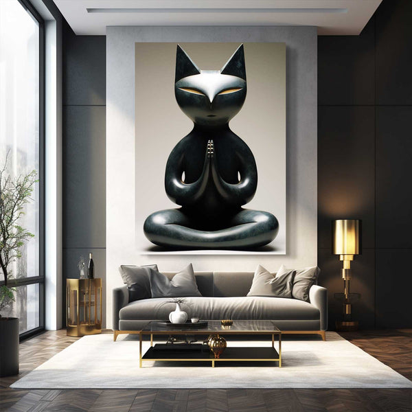 3D Cat Statue Wall Art | MusaArtGallery™