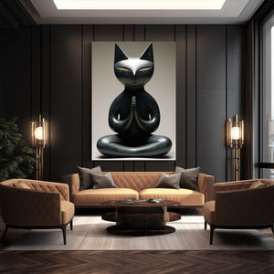 3D Cat Statue Wall Art | MusaArtGallery™