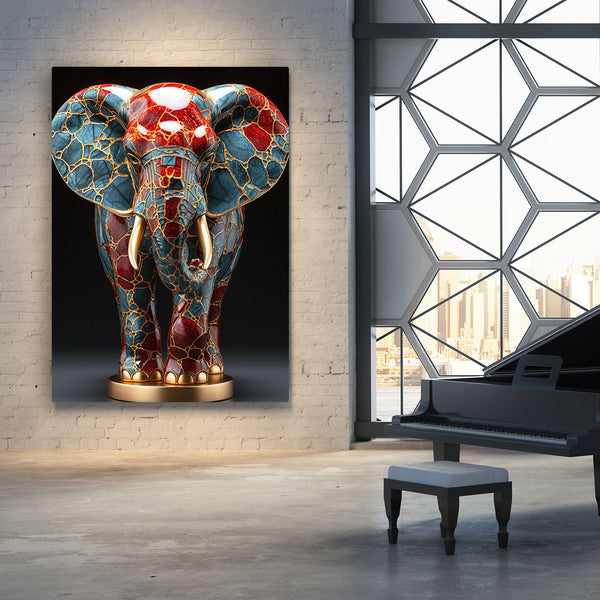 3d Elephant Canvas Wall Art  | MusaArtGallery™