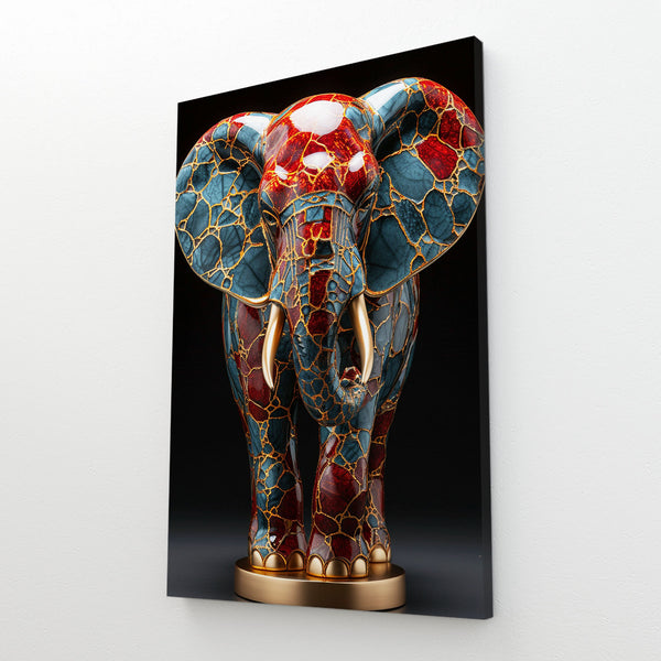 3d Elephant Canvas Wall Art  | MusaArtGallery™