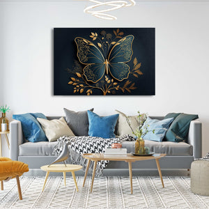 3D Gold Butterfly Wall Art | MusaArtGallery™