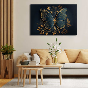 3D Gold Butterfly Wall Art | MusaArtGallery™