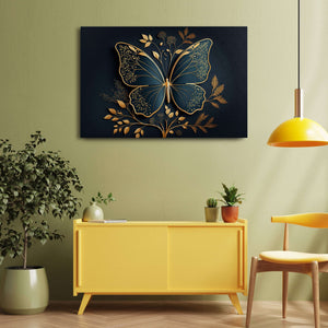 3D Gold Butterfly Wall Art | MusaArtGallery™