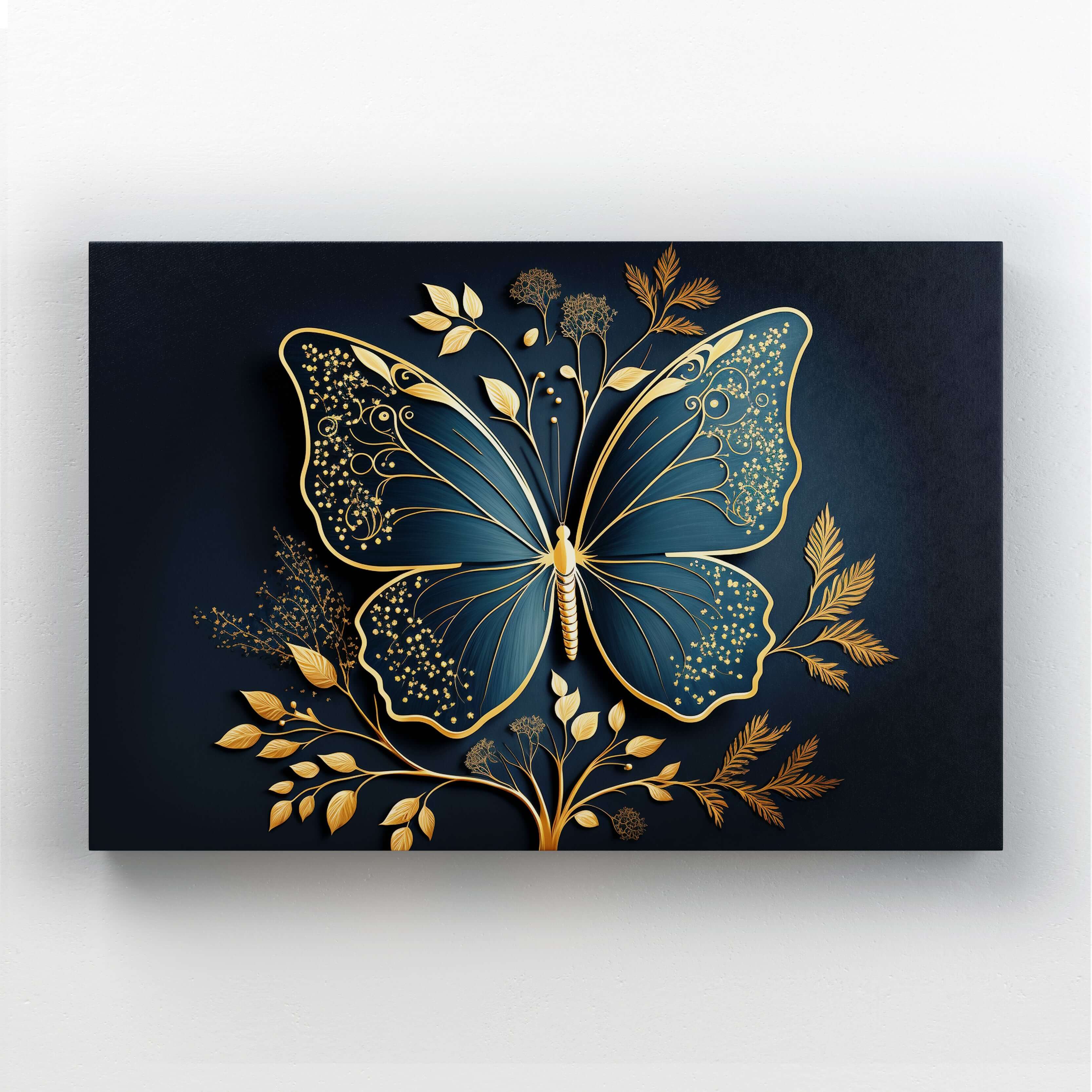 3D Gold Wall Butterfly MusaArtGallery™ | Art