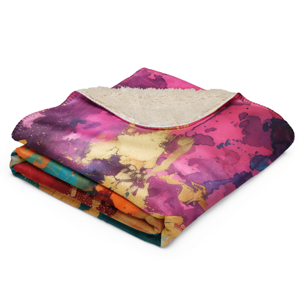 Abstract 60x80 Sherpa Blanket