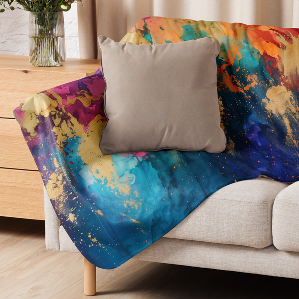 Abstract 60x80 Sherpa Blanket