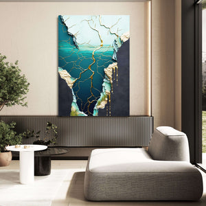Abstract Canvas Art Blue | MusaArtGallery™ 