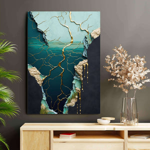 Abstract Canvas Art Blue | MusaArtGallery™ 