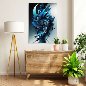 Abstract Navy Blue Wall Art | MusaArtGallery™