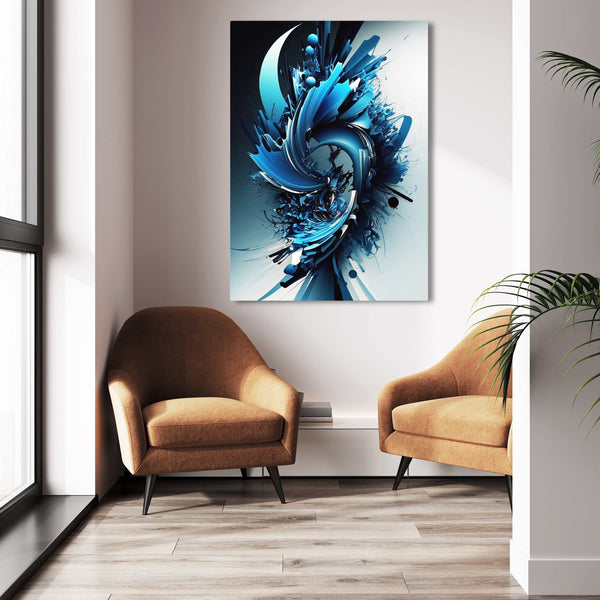 Abstract Navy Blue Wall Art | MusaArtGallery™