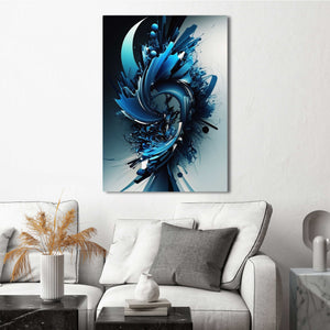 Abstract Navy Blue Wall Art | MusaArtGallery™
