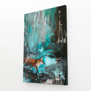 Abstract Blue Fox Art | MusaArtGallery™