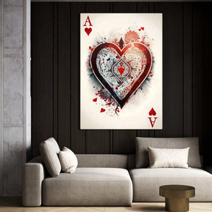 Ace of Hearts Canvas | MusaArtGallery™