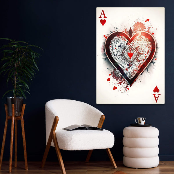 Ace of Hearts Canvas | MusaArtGallery™