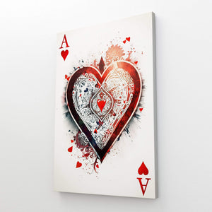 Ace of Hearts Canvas | MusaArtGallery™