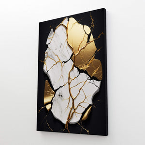 Black White and Gold Abstract Wall Art | MusaArtGallery™