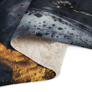 Black Purple Sherpa Blanket