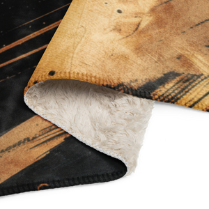 Black and Gold Sherpa Blanket