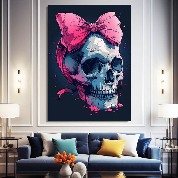 Bow Skull Wall Art  | MusaArtGallery™