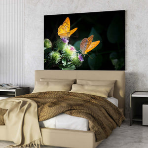 Butterfly Sunflowers Wall Art | MusaArtGallery™