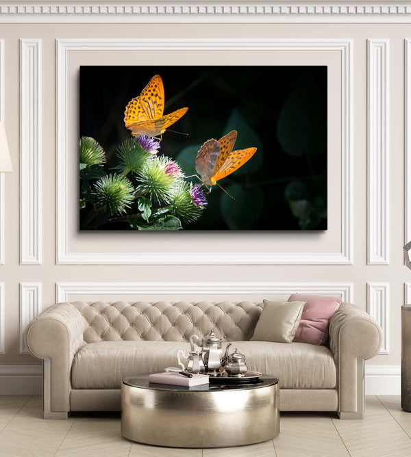 Butterfly Sunflowers Wall Art | MusaArtGallery™