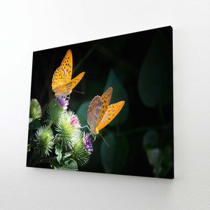 Butterfly Sunflowers Wall Art | MusaArtGallery™