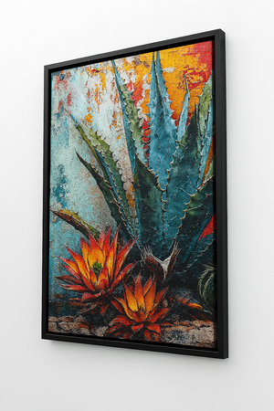 Colorful Cactus Art Wall