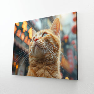 City Orange Cat Art   | MusaArtGallery™