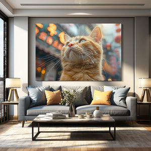 City Orange Cat Art   | MusaArtGallery™