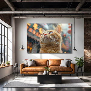 City Orange Cat Art   | MusaArtGallery™