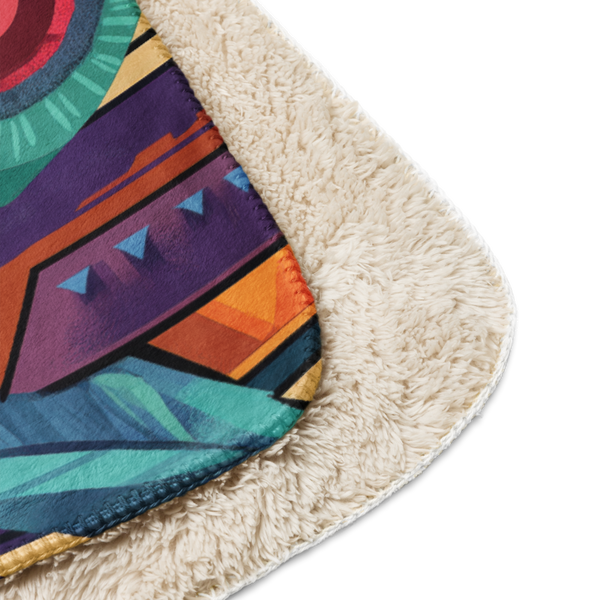 Cool Aztec Sherpa Blanket1