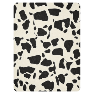 Cow Print Sherpa Blanket – Cozy, Fun, and Stylish