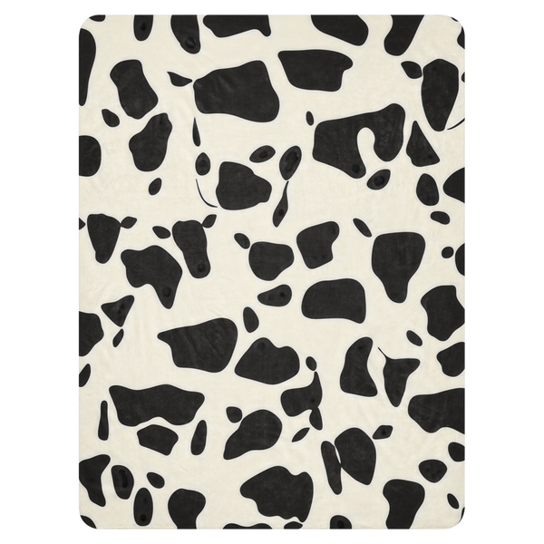 Cow Print Sherpa Blanket – Cozy, Fun, and Stylish