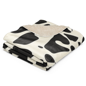 Cow Print Sherpa Blanket 